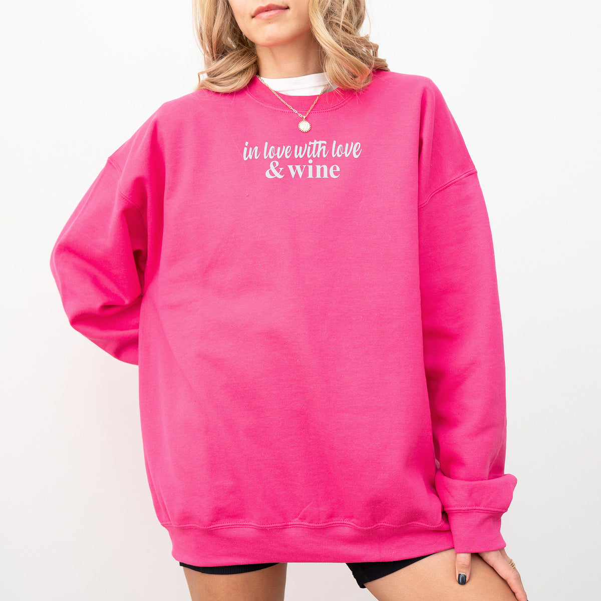 Love and Wine Embroidered Sweatshirt