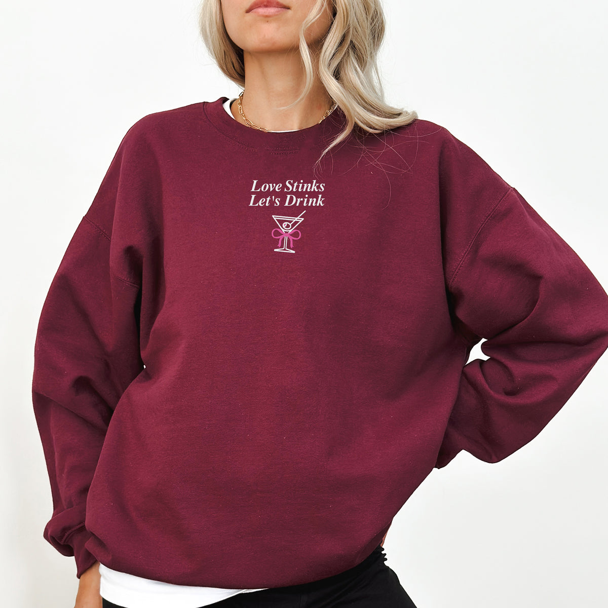 Love Stinks Embroidered Sweatshirt