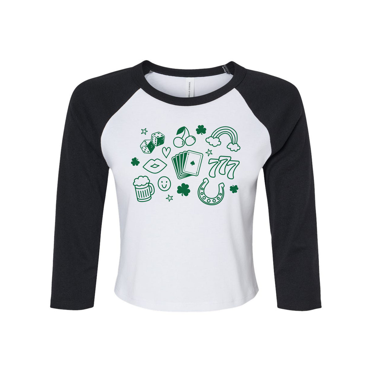 Lucky Doodles 3/4 Raglan Sleeve Baby Tee