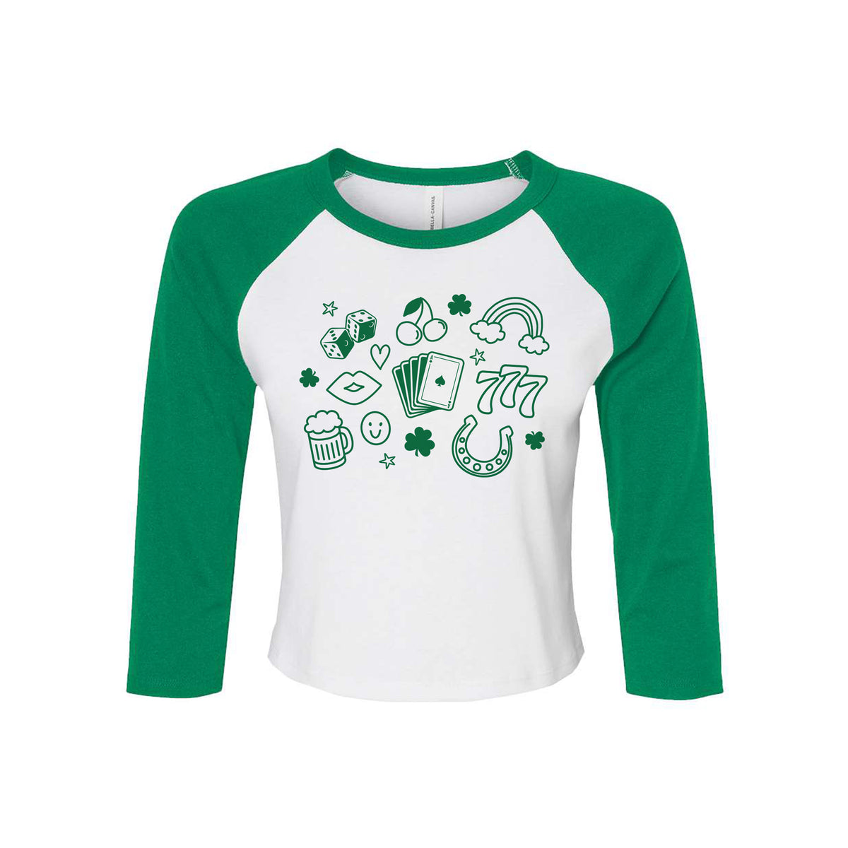 Lucky Doodles 3/4 Raglan Sleeve Baby Tee