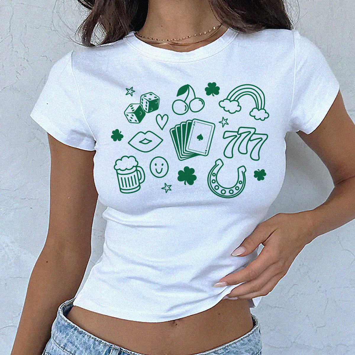 Lucky Doodles Micro Rib Baby Tee