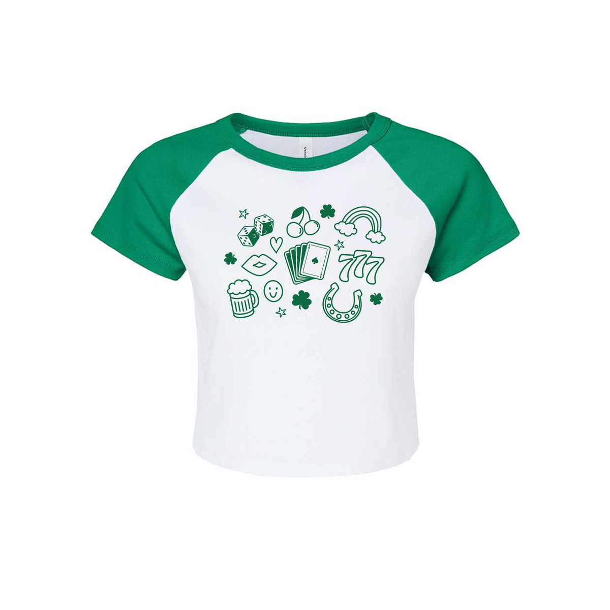 Lucky Doodles Micro Rib Raglan Baby Tee
