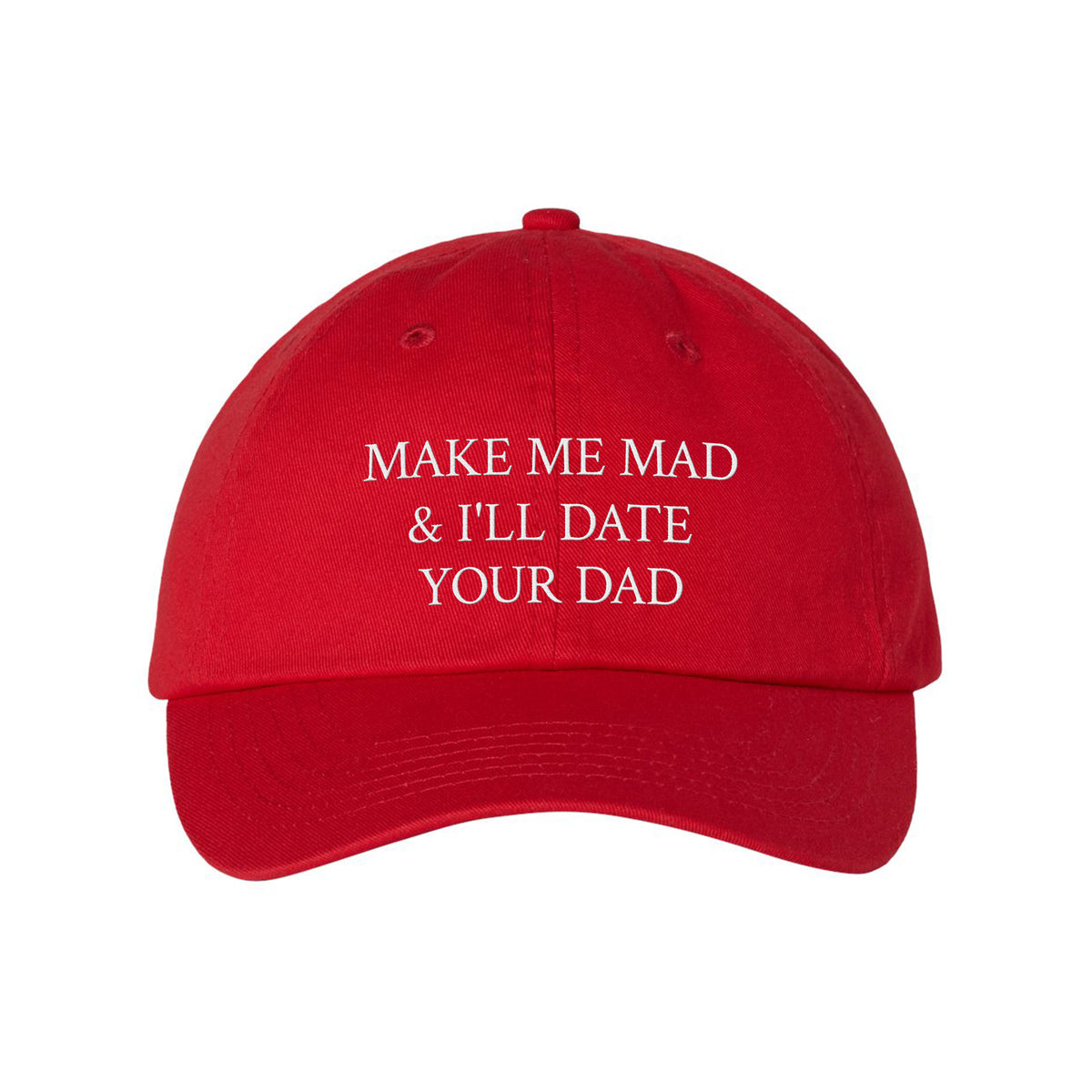 Make Me Mad Embroidered Bio-Washed Classic Dad Hat