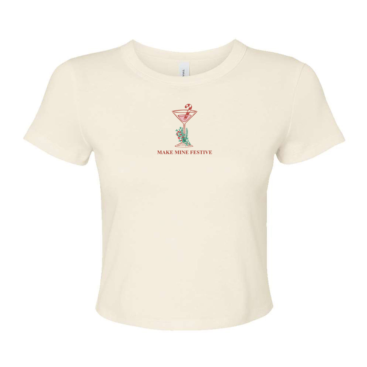 Make My Martini Festive Micro Rib Baby Tee