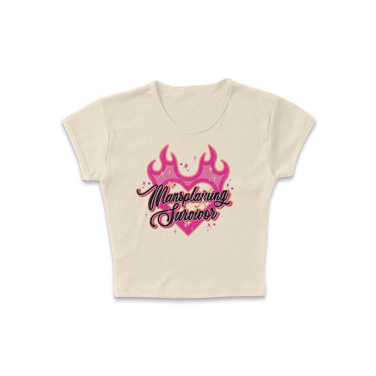 Mansplaining Survivor Micro Rib Baby Tee