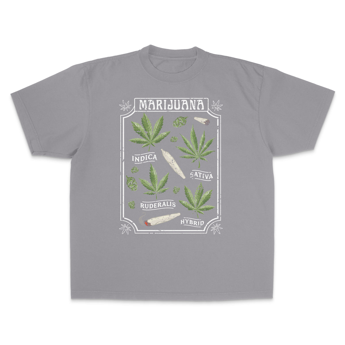 Marijuana Chart Garment-Dyed Heavyweight Shirt