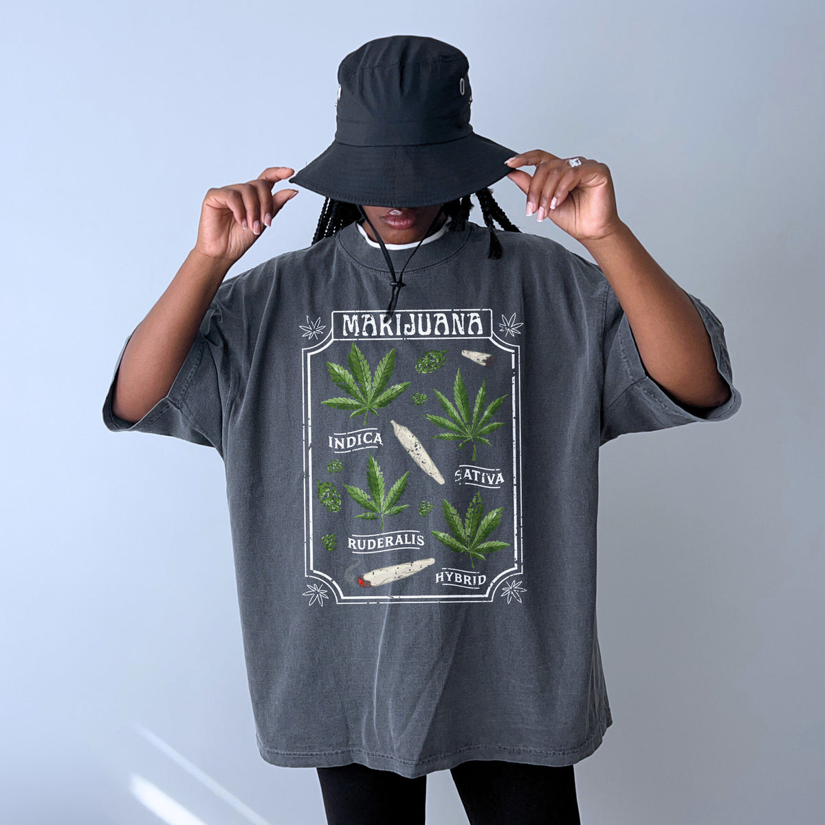 Marijuana Chart Garment-Dyed Heavyweight Shirt