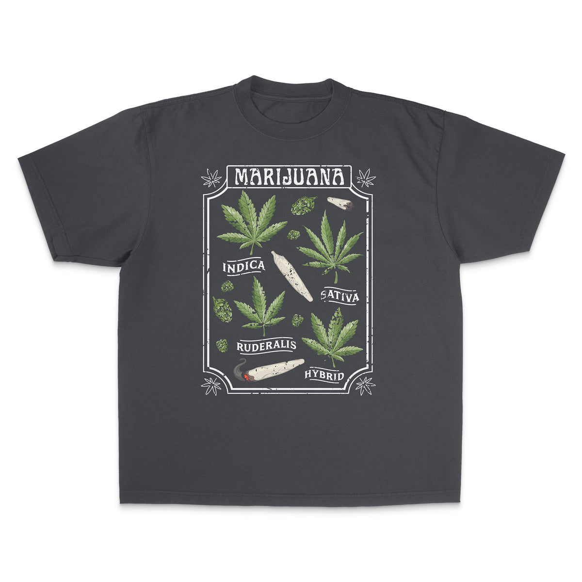 Marijuana Chart Garment-Dyed Heavyweight Shirt