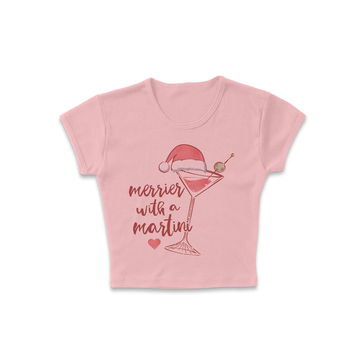 Merrier With A Martini Micro Rib Baby Tee