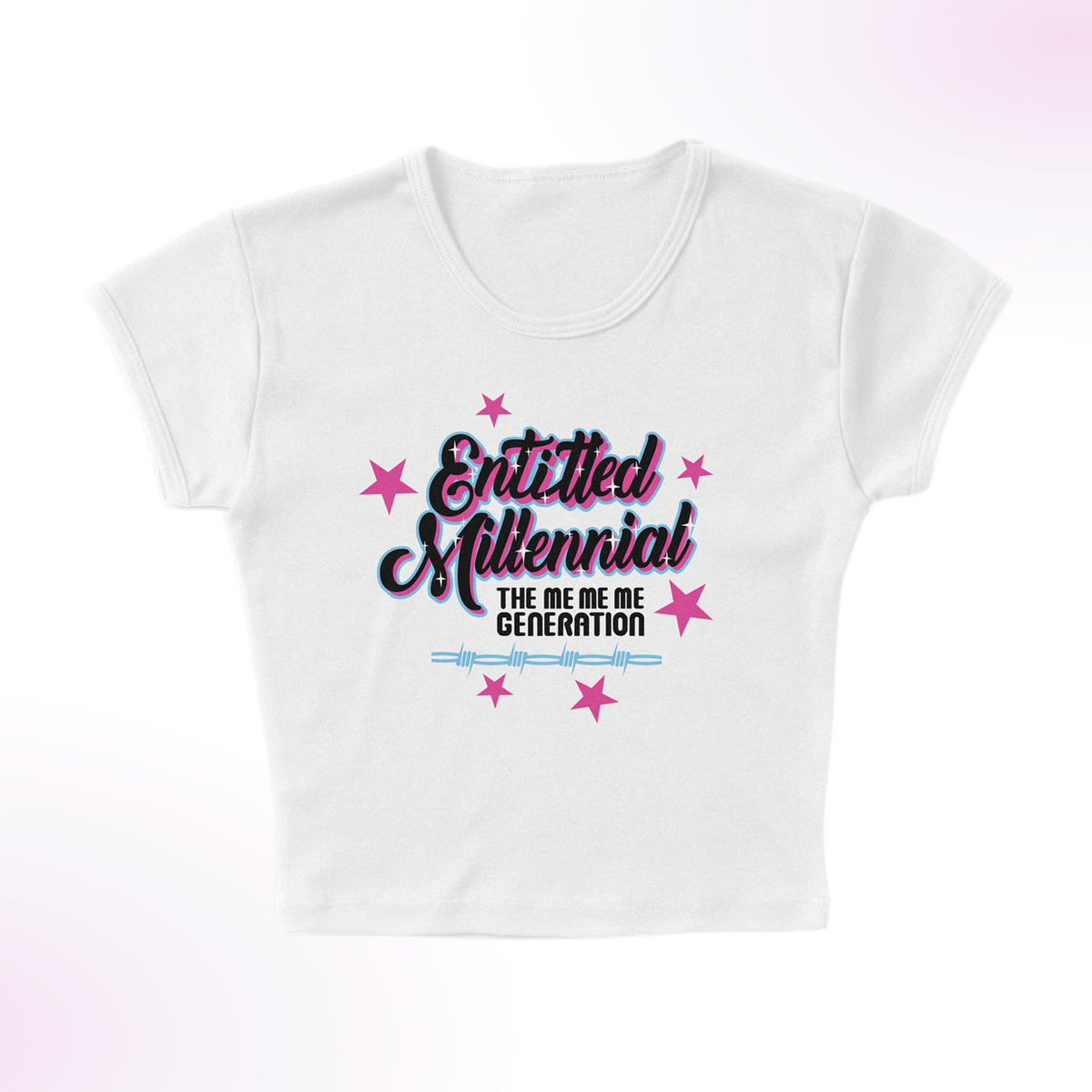 Entitled Millennial Micro Rib Baby Tee
