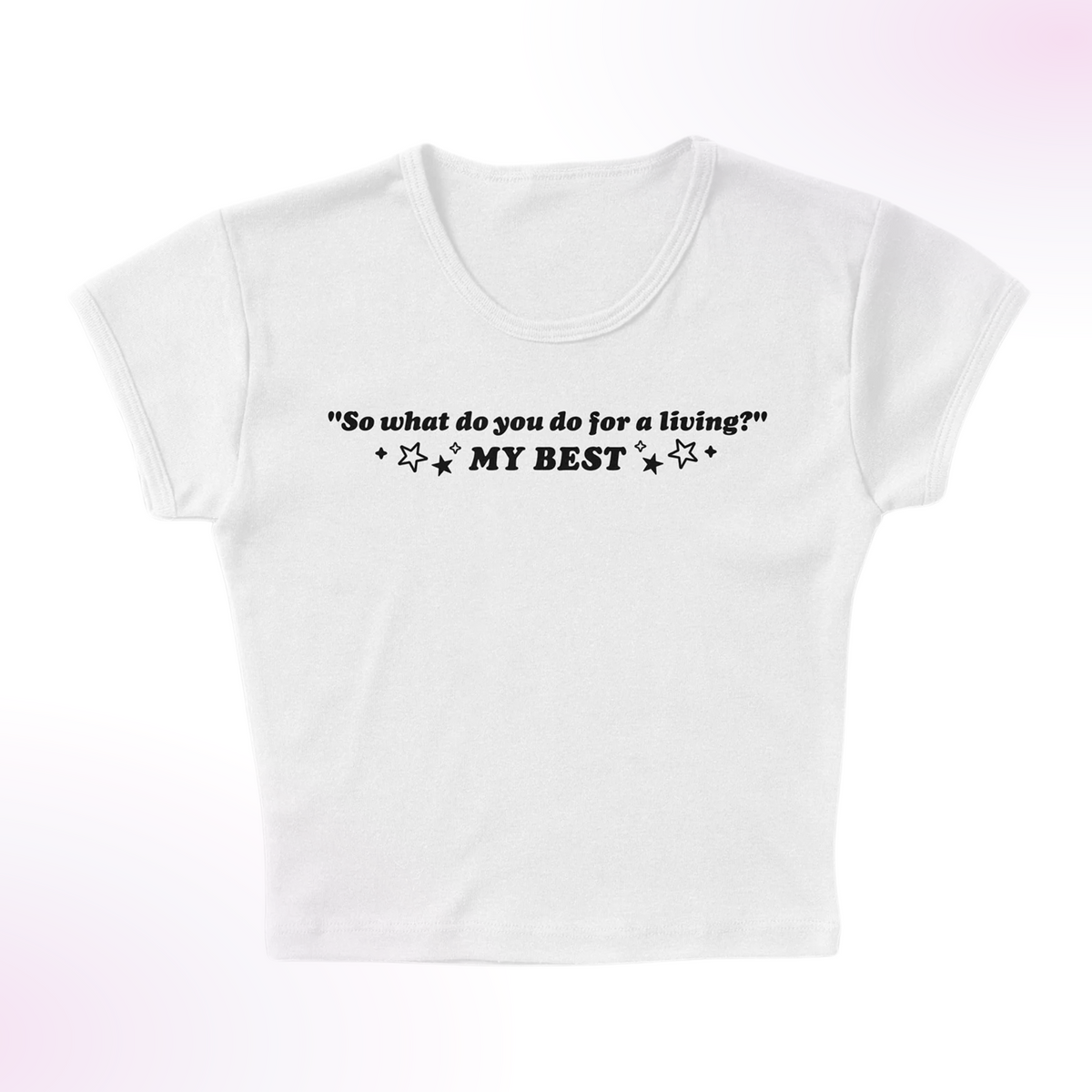 Doing My Best Micro Rib Baby Tee