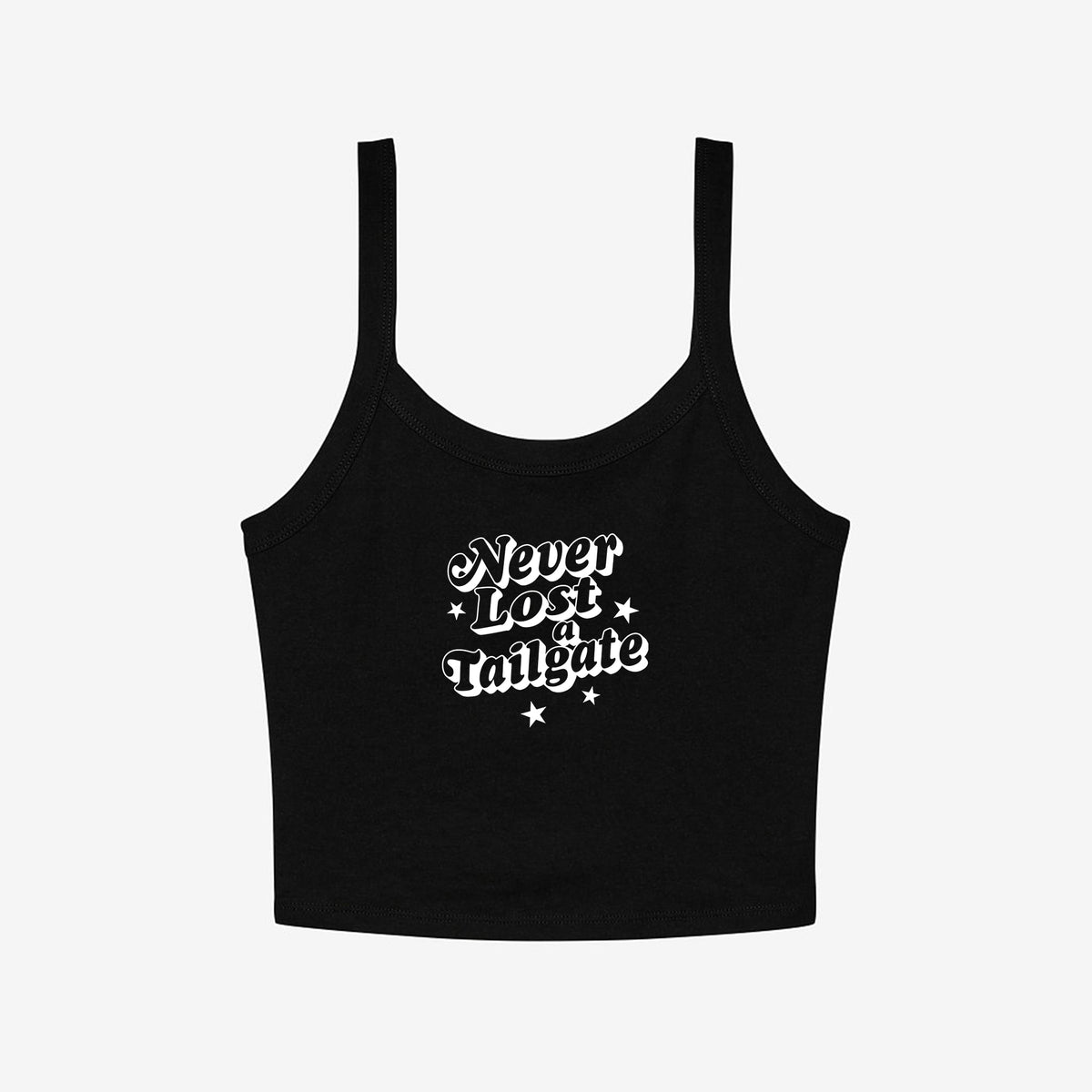 Never Lost Tailgate Micro Rib Spaghetti Strap Tank HX