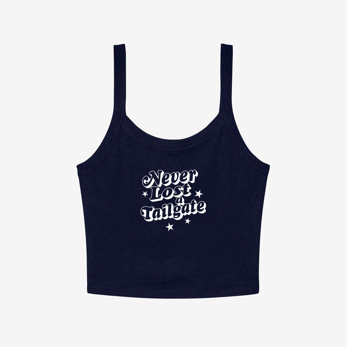 Never Lost Tailgate Micro Rib Spaghetti Strap Tank HX