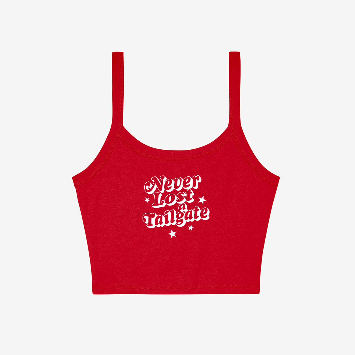 Never Lost Tailgate Micro Rib Spaghetti Strap Tank HX