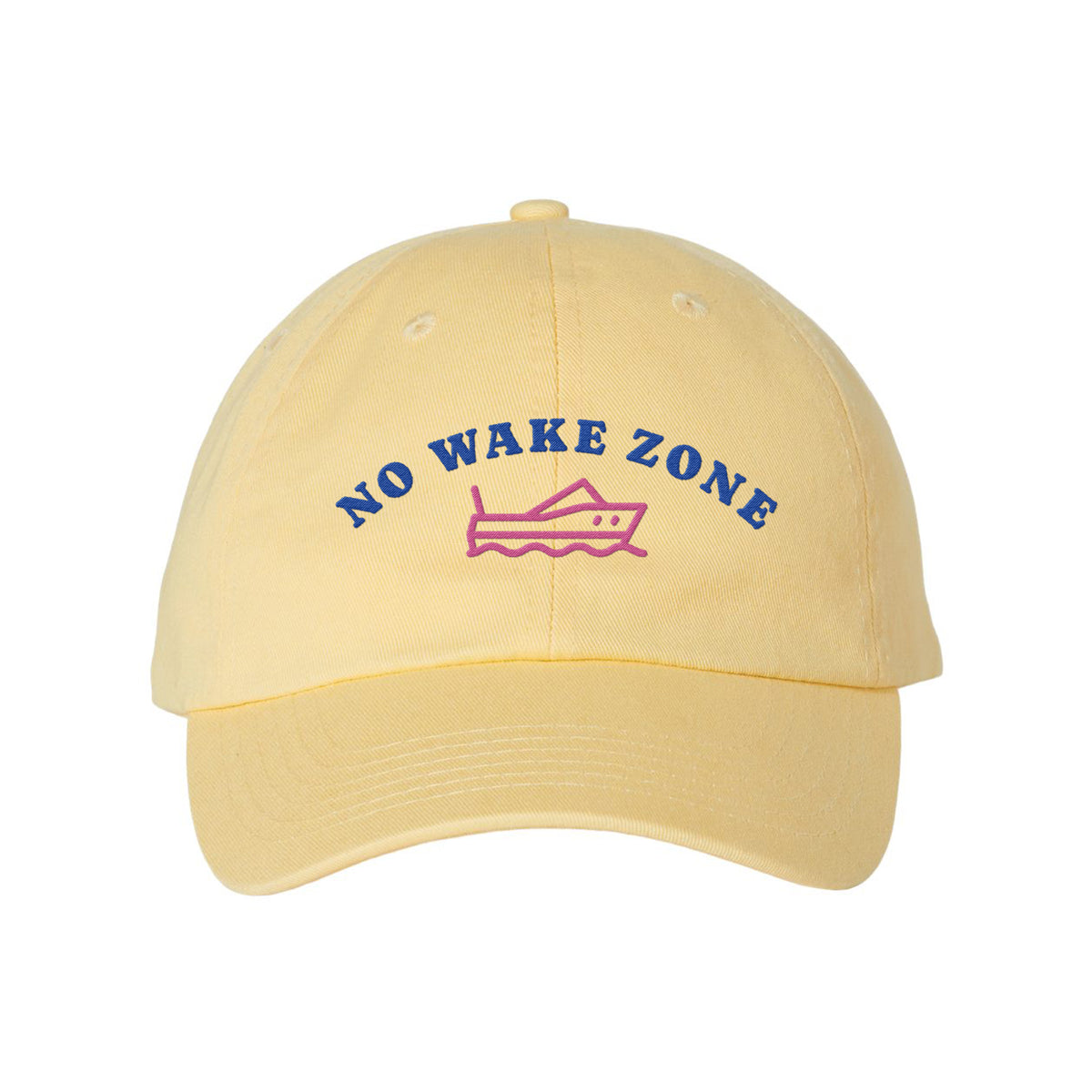 No Wake Zone Embroidered Bio-Washed Classic Dad Hat