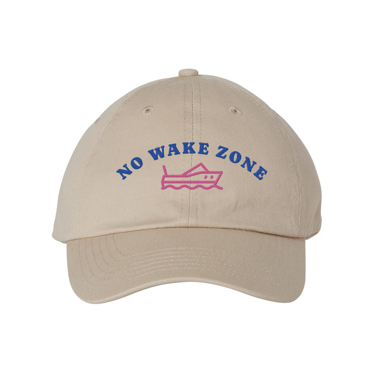 No Wake Zone Embroidered Bio-Washed Classic Dad Hat