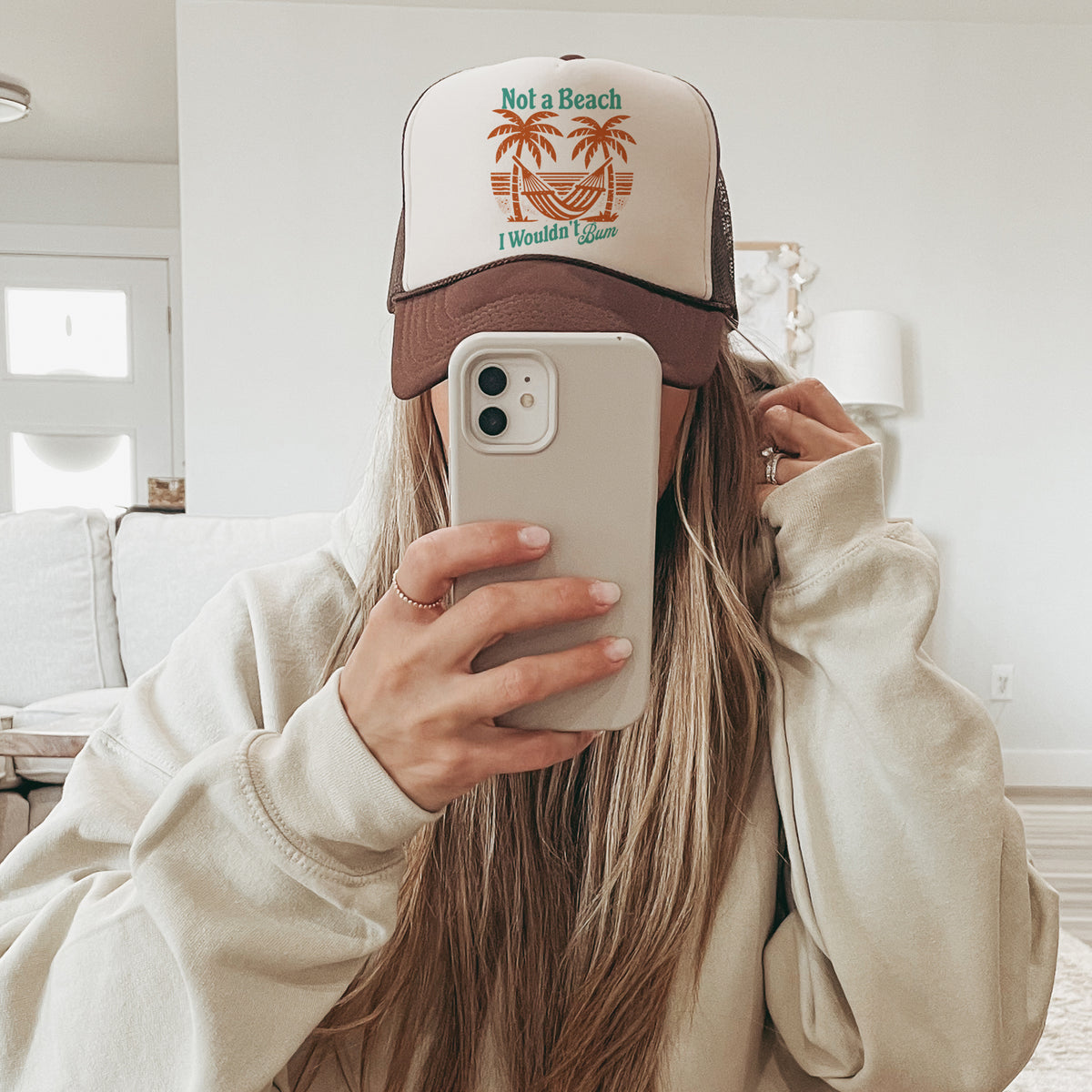 Not a Beach Mesh Back Trucker Hat