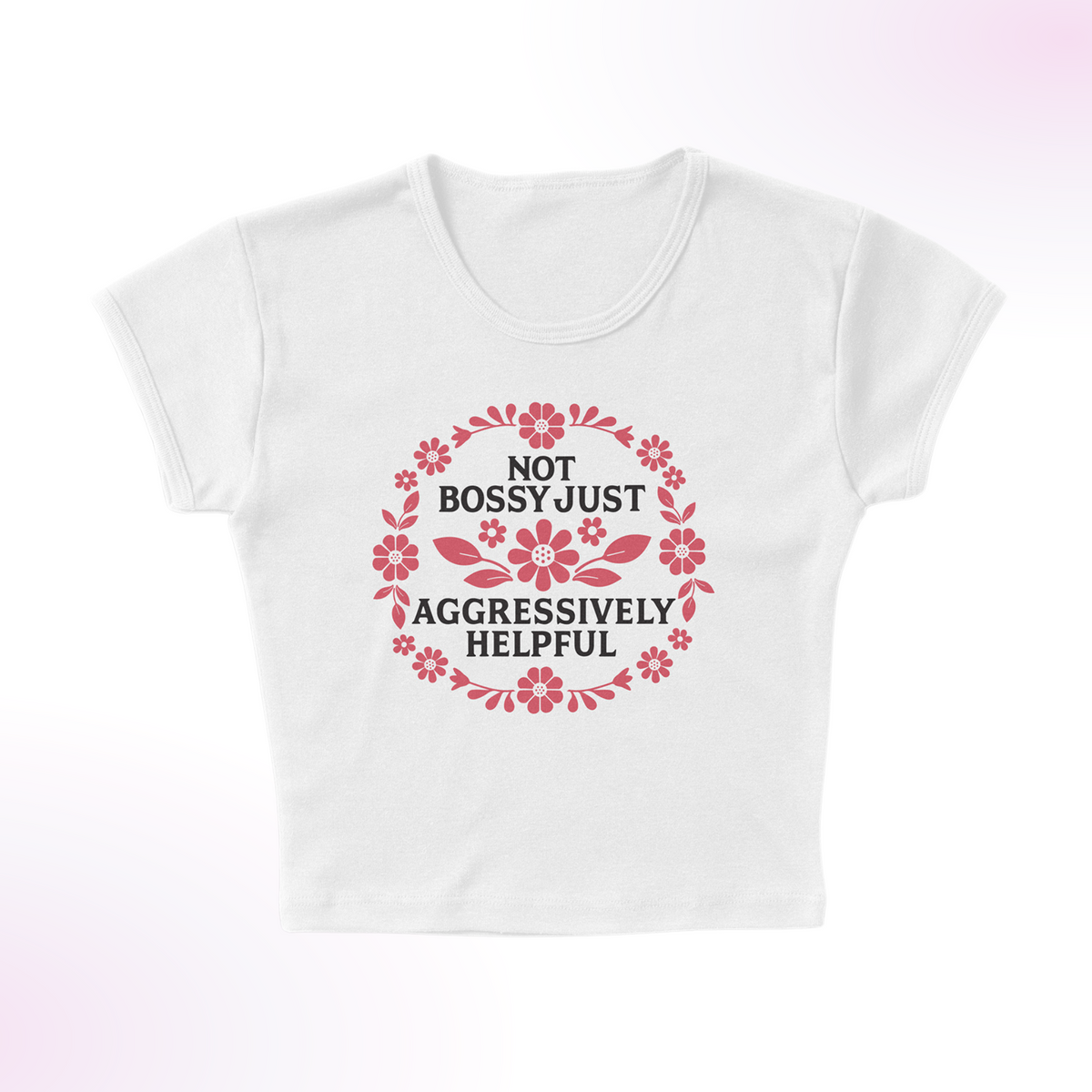 Aggressively Helpful Micro Rib Baby Tee