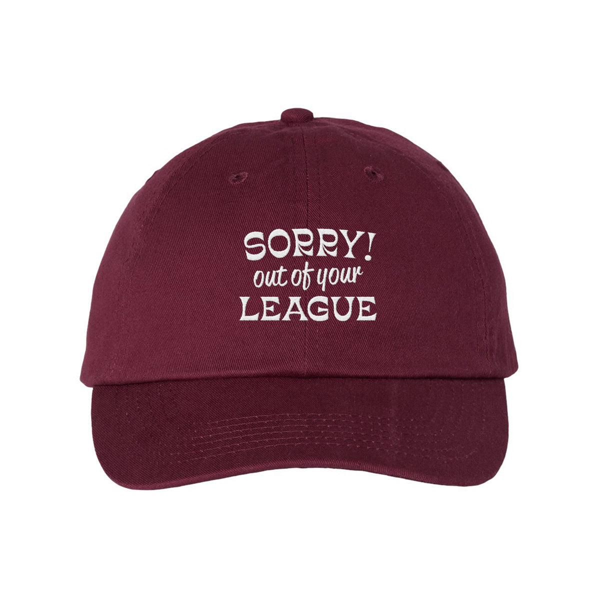 Out Of League Embroidered Bio-Washed Classic Dad Hat