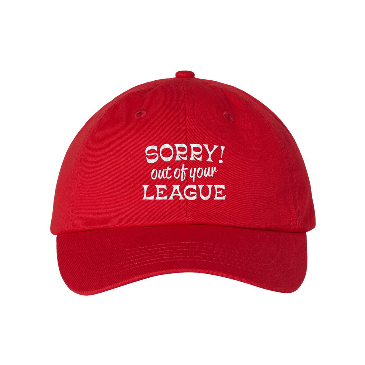 Out Of League Embroidered Bio-Washed Classic Dad Hat