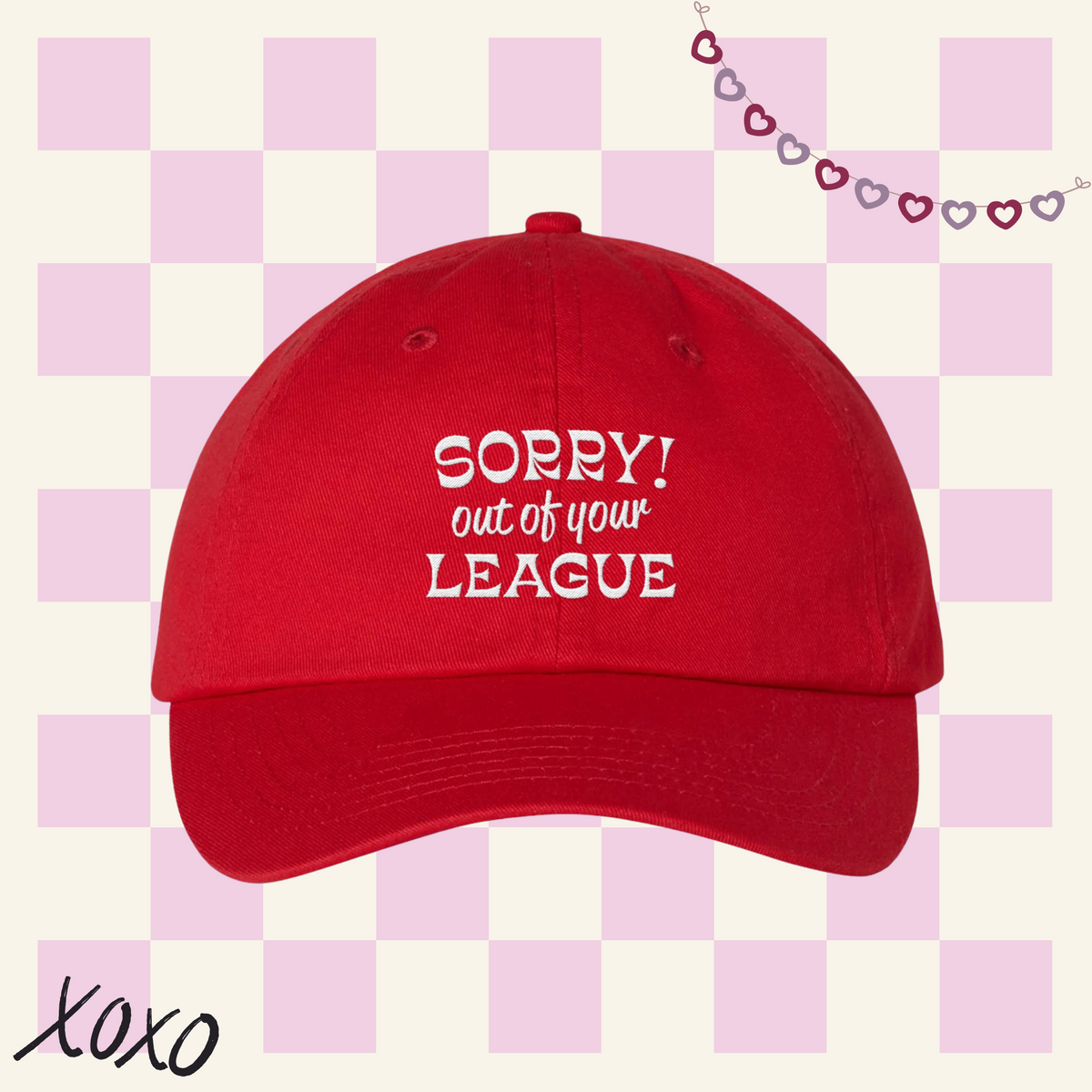 Out Of League Embroidered Bio-Washed Classic Dad Hat