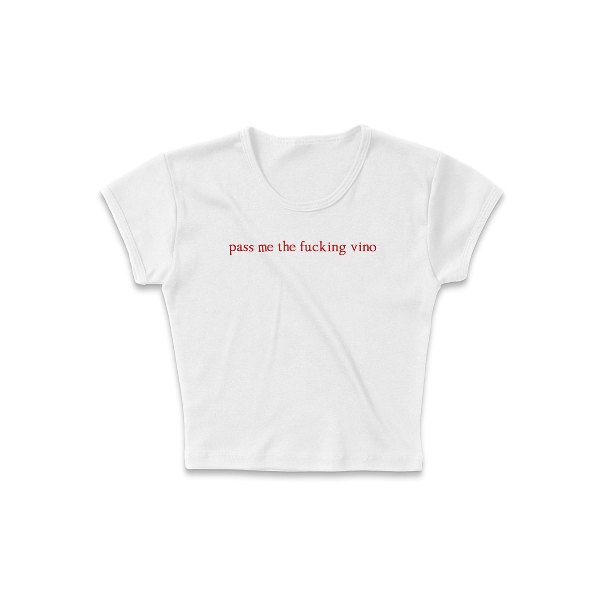 Pass Me The Vino Micro Rib Baby Tee