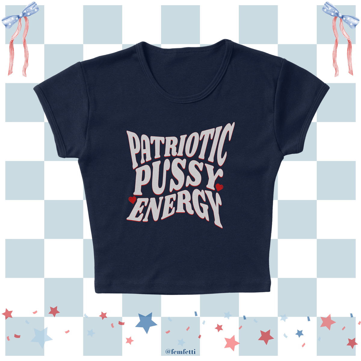 Patriotic Energy Micro Rib Baby Tee
