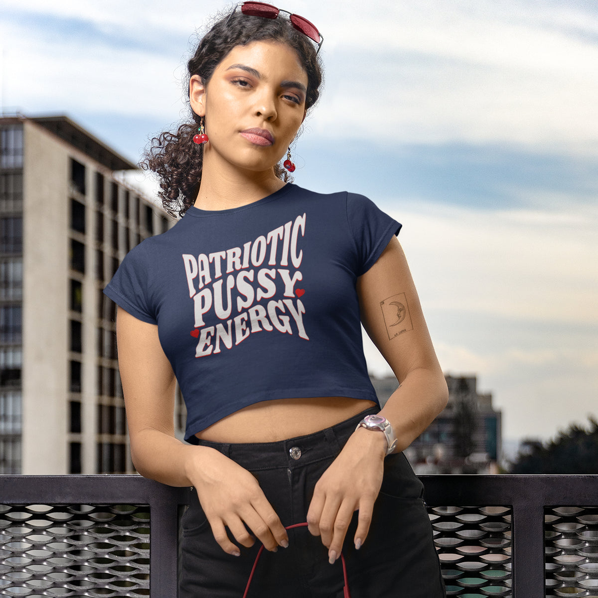 Patriotic Energy Micro Rib Baby Tee