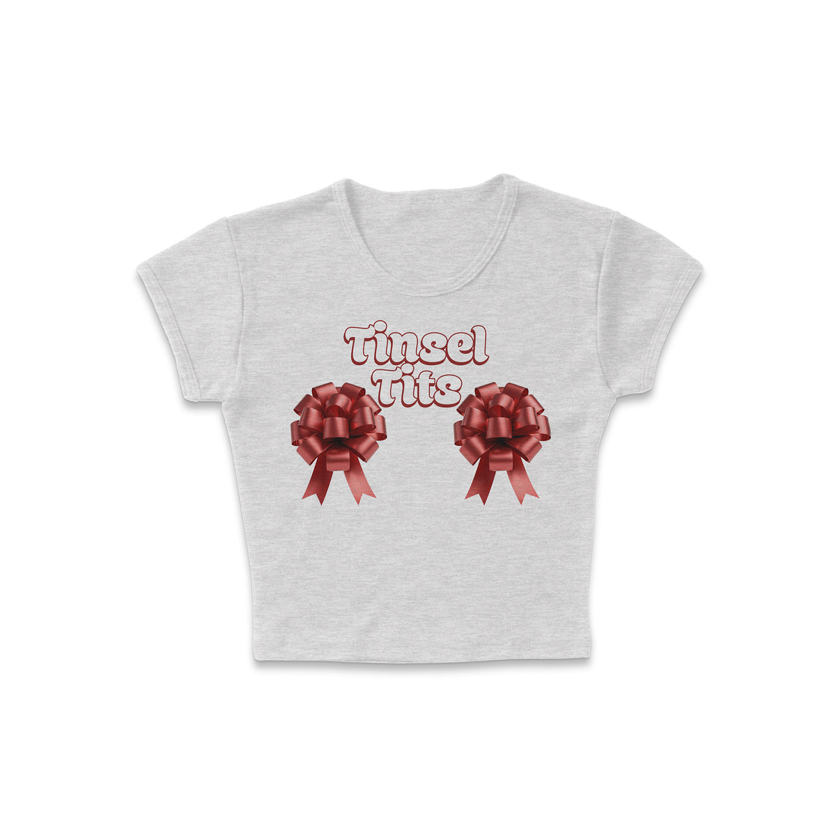 Perky Christmas Bows Micro Rib Baby Tee