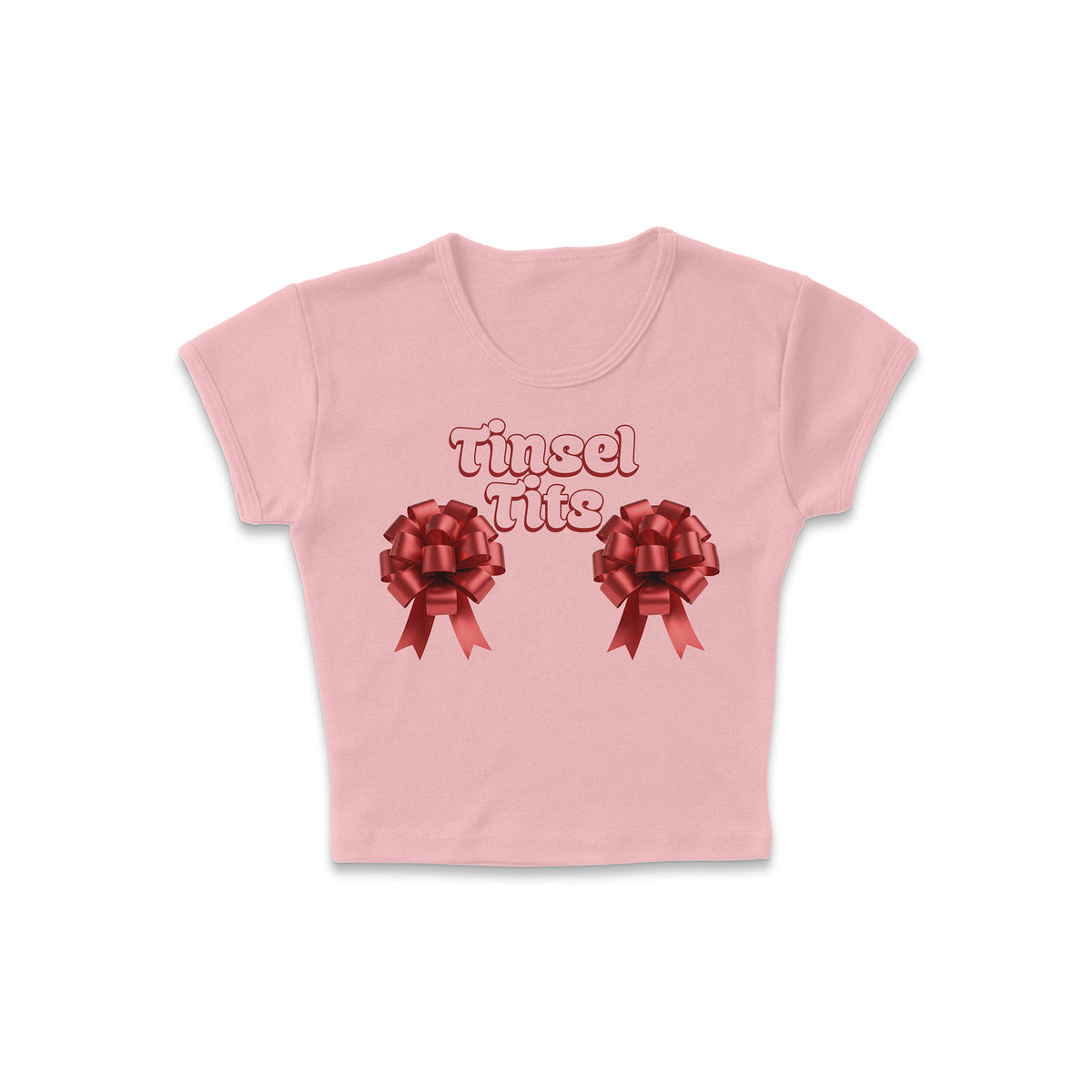 Perky Christmas Bows Micro Rib Baby Tee