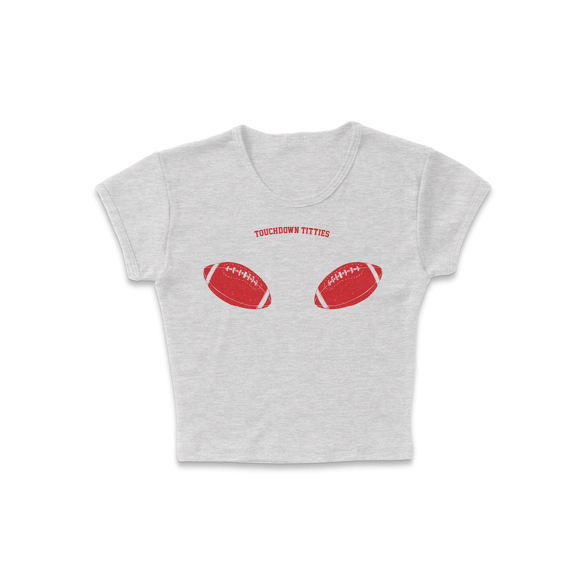 Perky Touchdowns Micro Rib Baby Tee