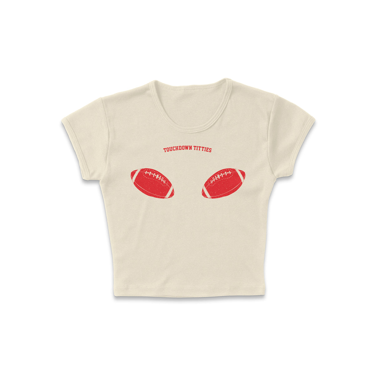 Perky Touchdowns Micro Rib Baby Tee