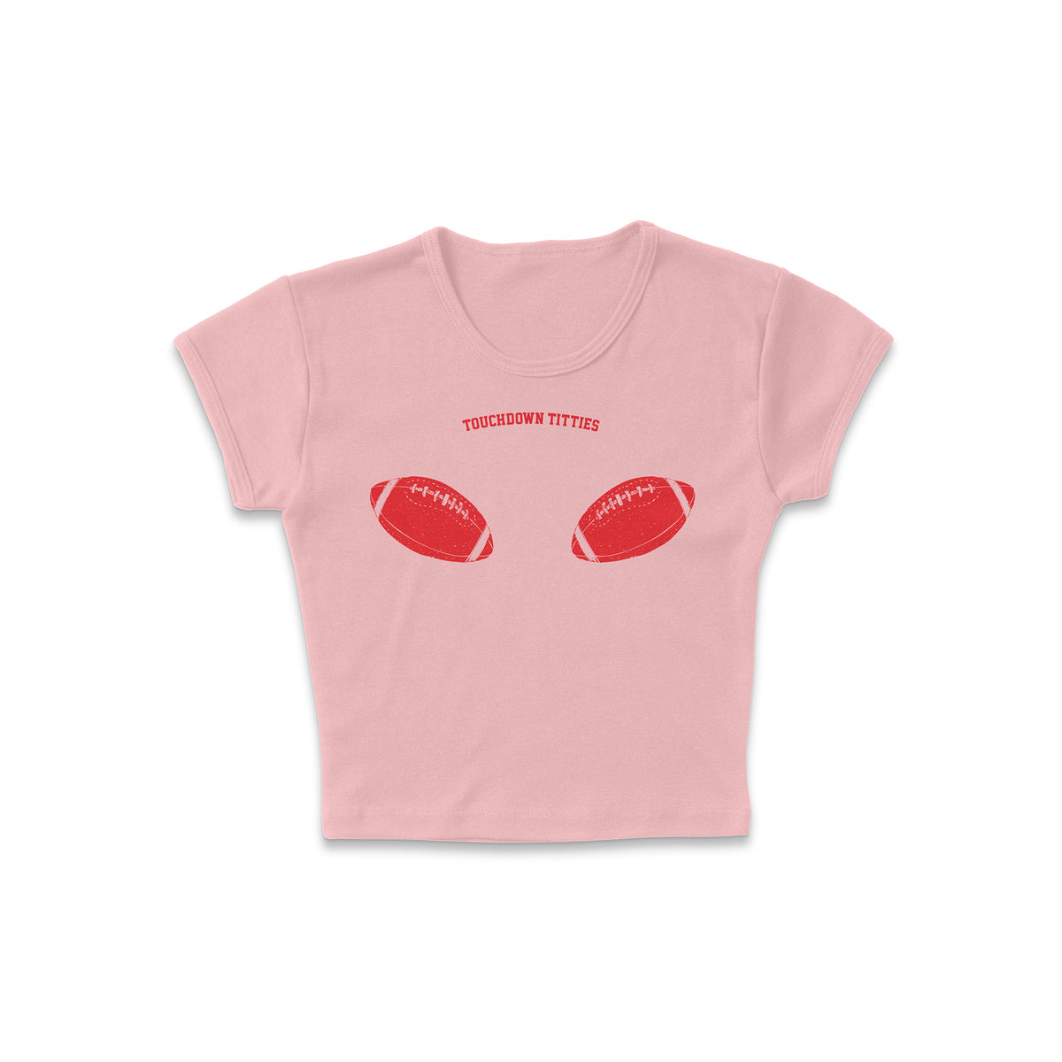 Perky Touchdowns Micro Rib Baby Tee