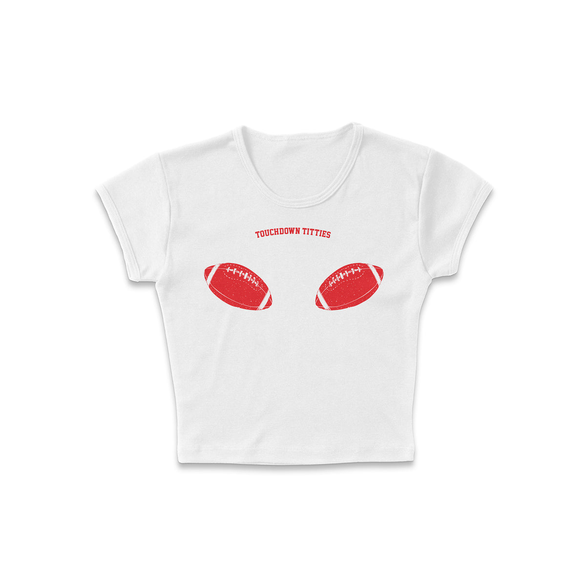 Perky Touchdowns Micro Rib Baby Tee