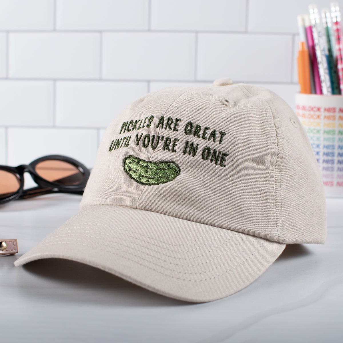 Pickles Are Great Embroidered Bio-Washed Classic Dad Hat