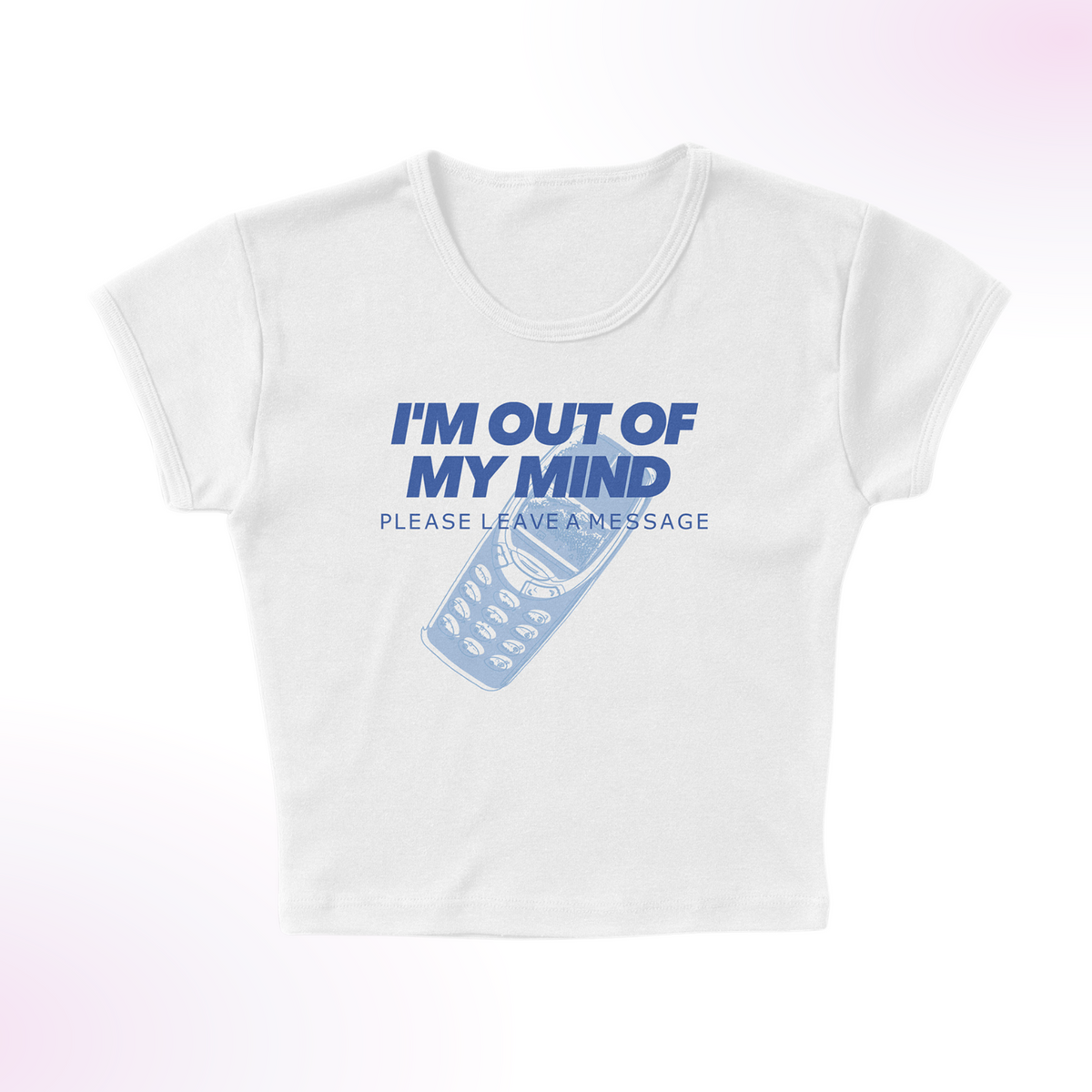 Please Leave A Message Micro Rib Baby Tee