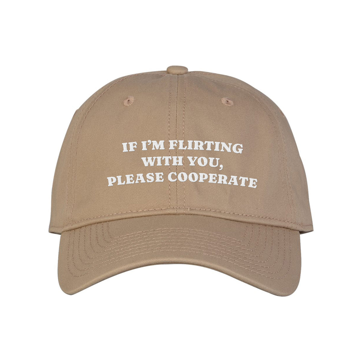 Please Cooperate Embroidered Classic Twill Cap