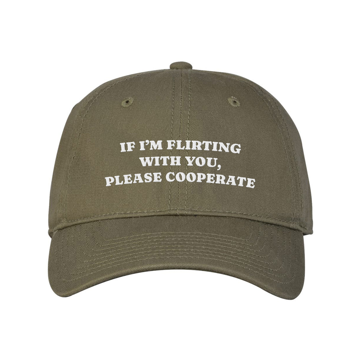 Please Cooperate Embroidered Classic Twill Cap