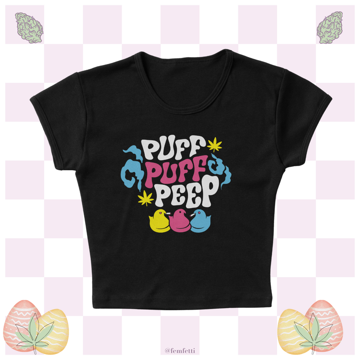 Puff Puff Peep Micro Rib Baby Tee