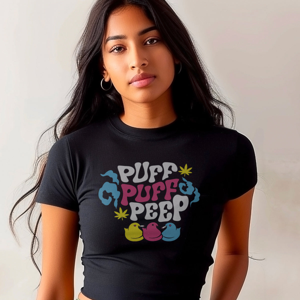 Puff Puff Peep Micro Rib Baby Tee