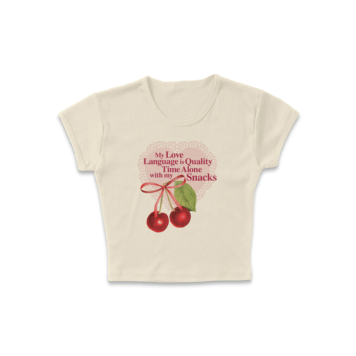 Quality Time with Snacks Micro Rib Baby Tee