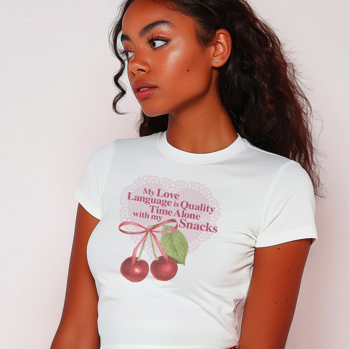 Quality Time with Snacks Micro Rib Baby Tee