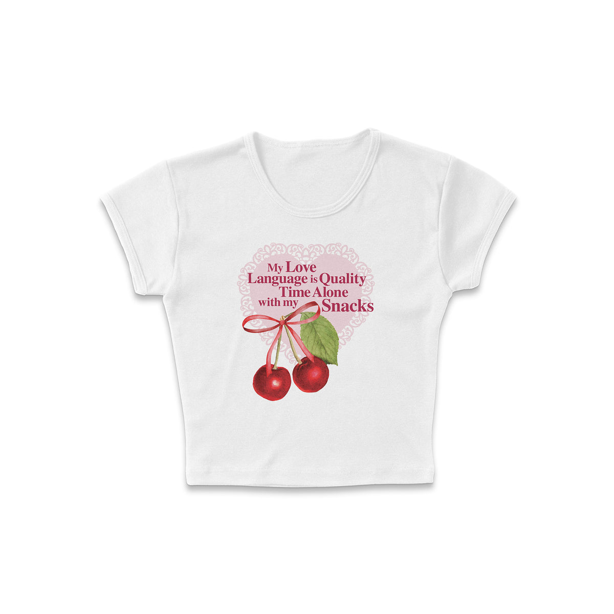 Quality Time with Snacks Micro Rib Baby Tee