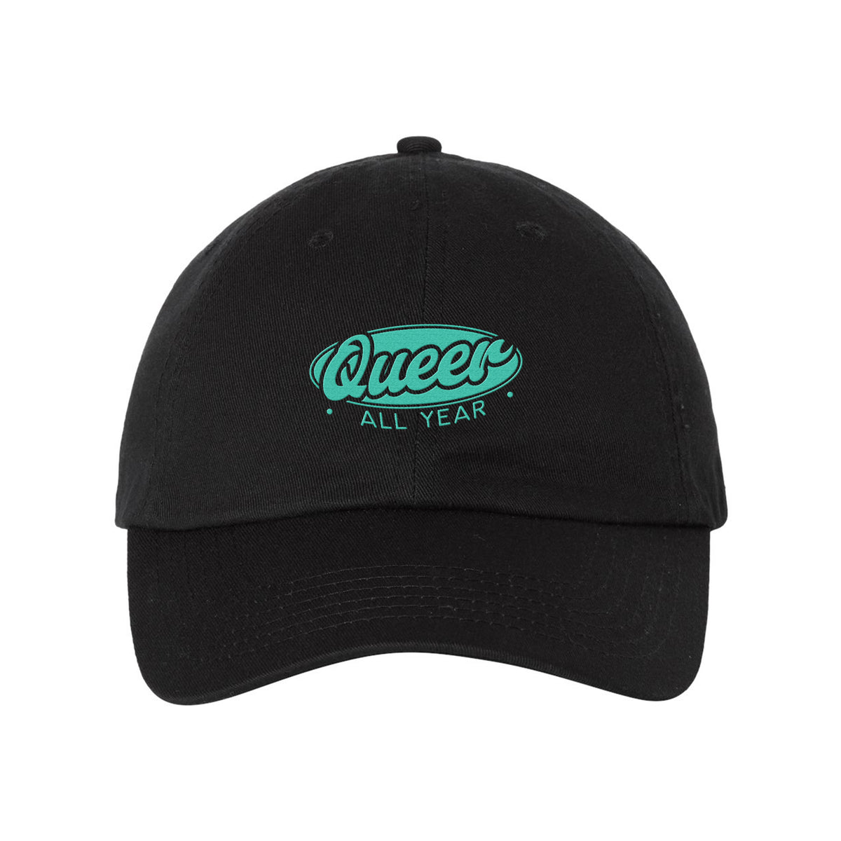 Queer All Year Embroidered Bio-Washed Classic Dad Hat