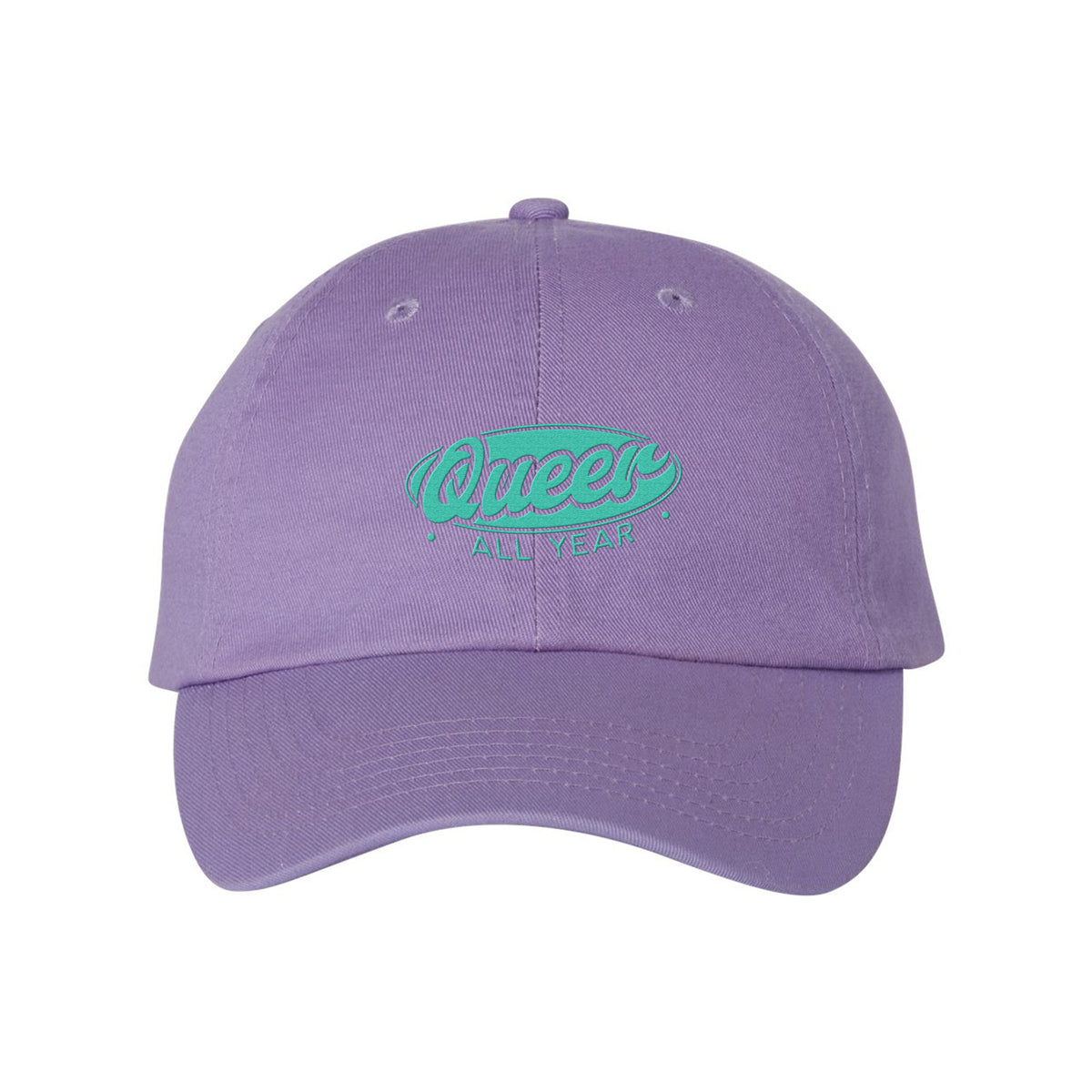 Queer All Year Embroidered Bio-Washed Classic Dad Hat