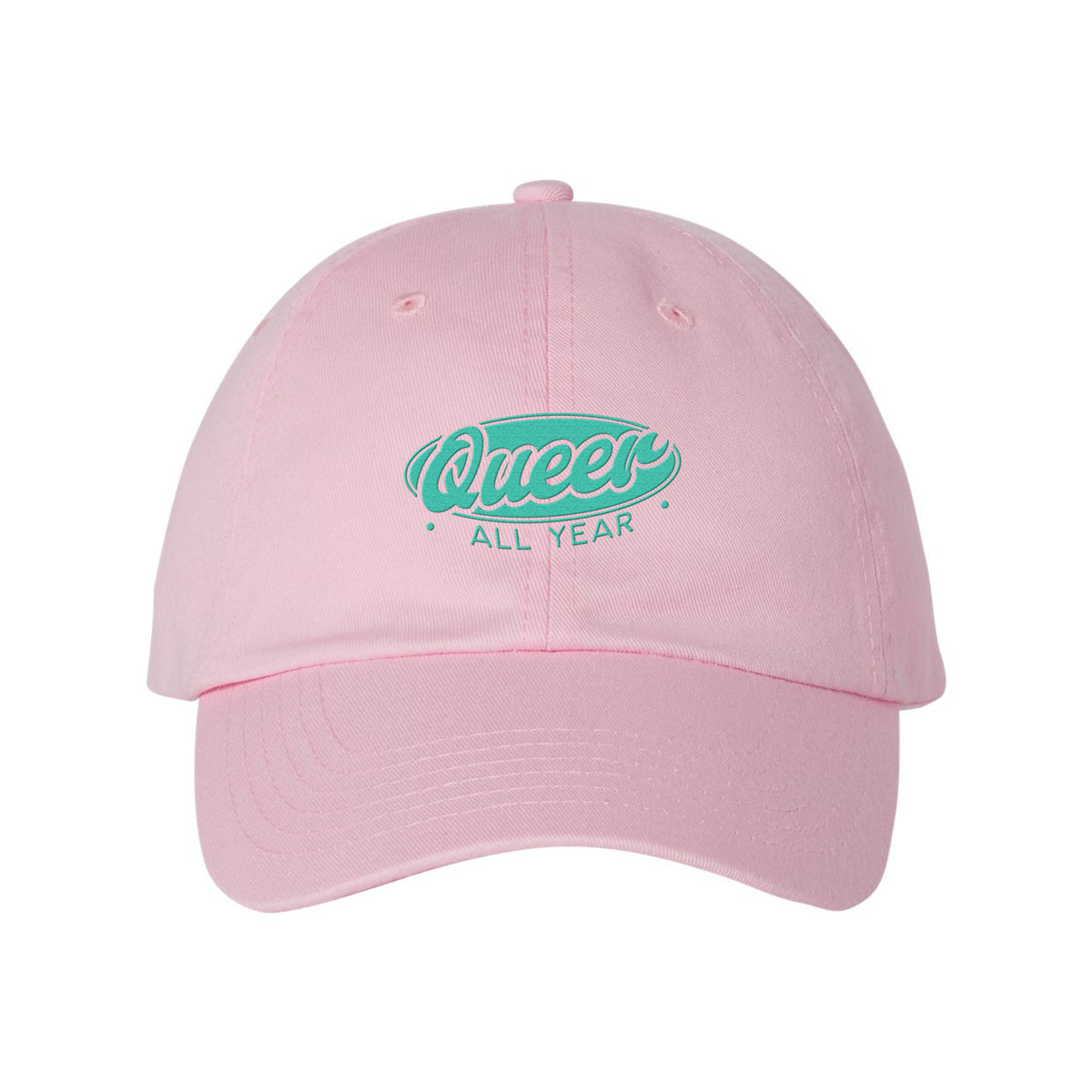 Queer All Year Embroidered Bio-Washed Classic Dad Hat