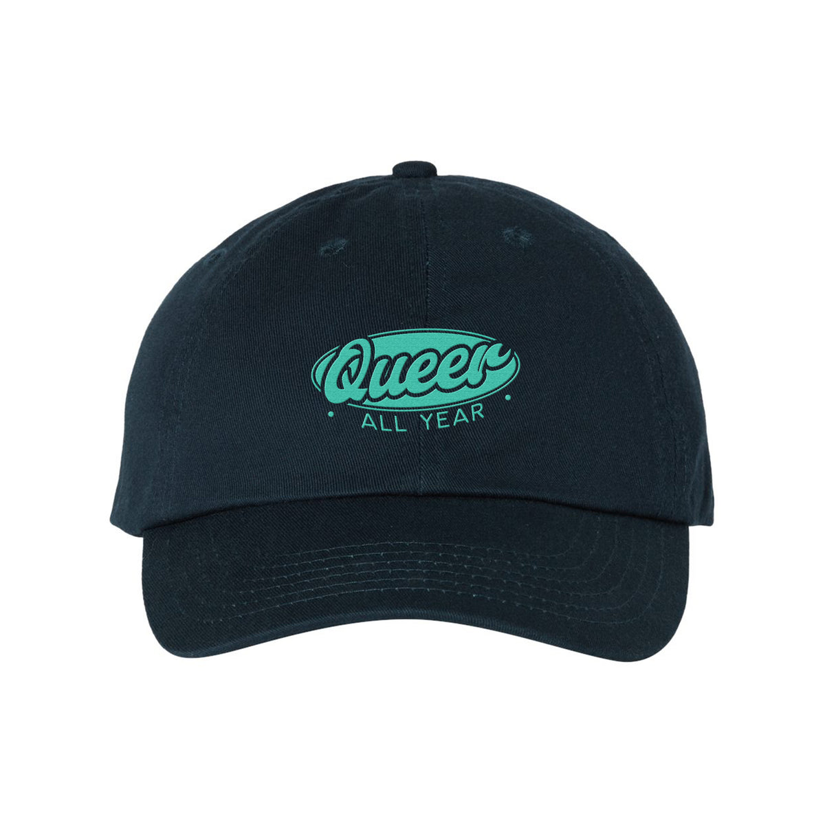 Queer All Year Embroidered Bio-Washed Classic Dad Hat