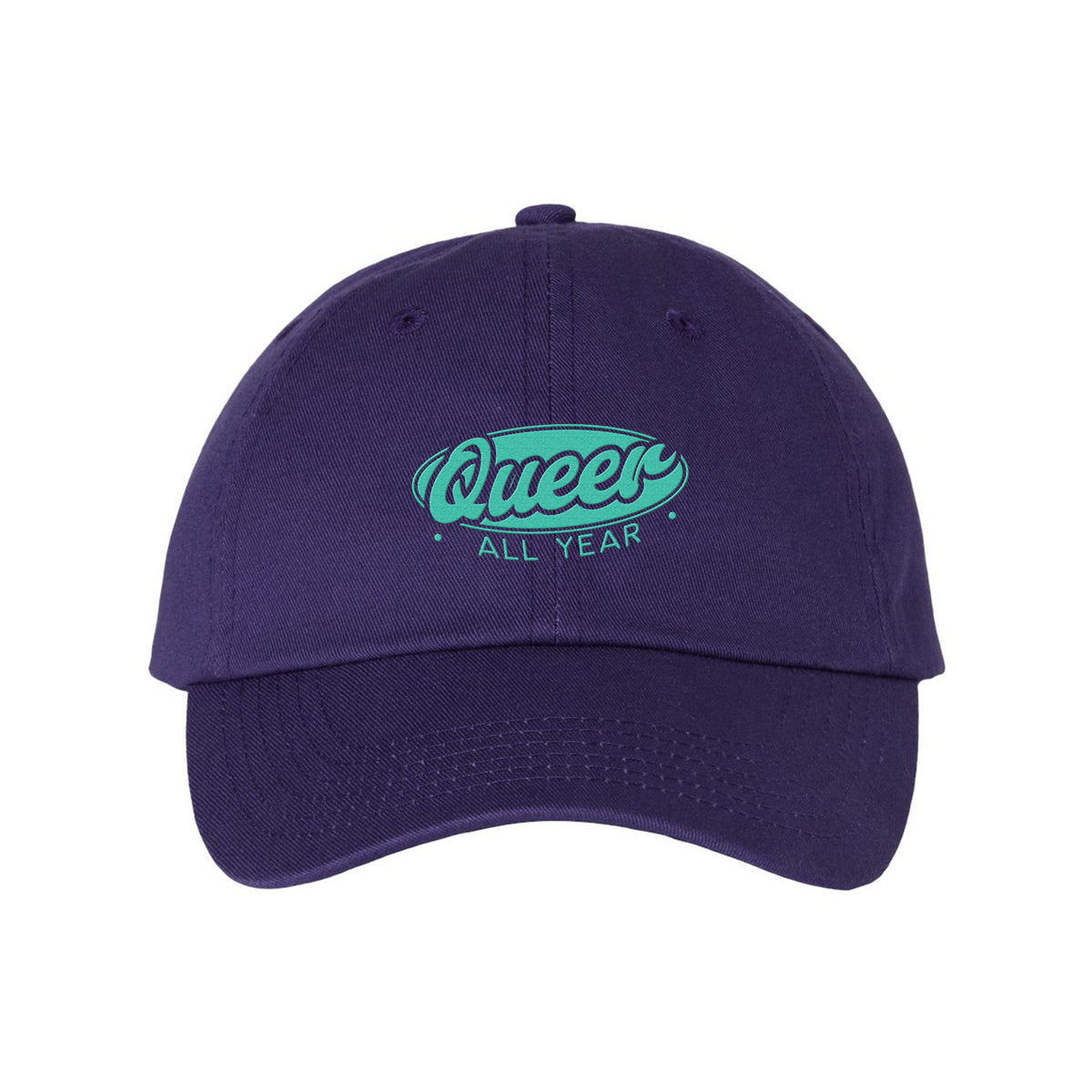 Queer All Year Embroidered Bio-Washed Classic Dad Hat