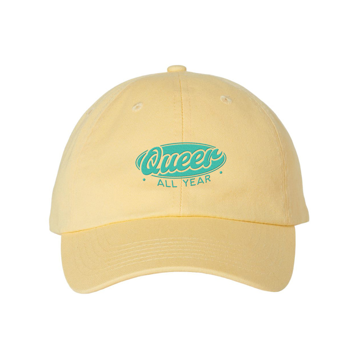 Queer All Year Embroidered Bio-Washed Classic Dad Hat