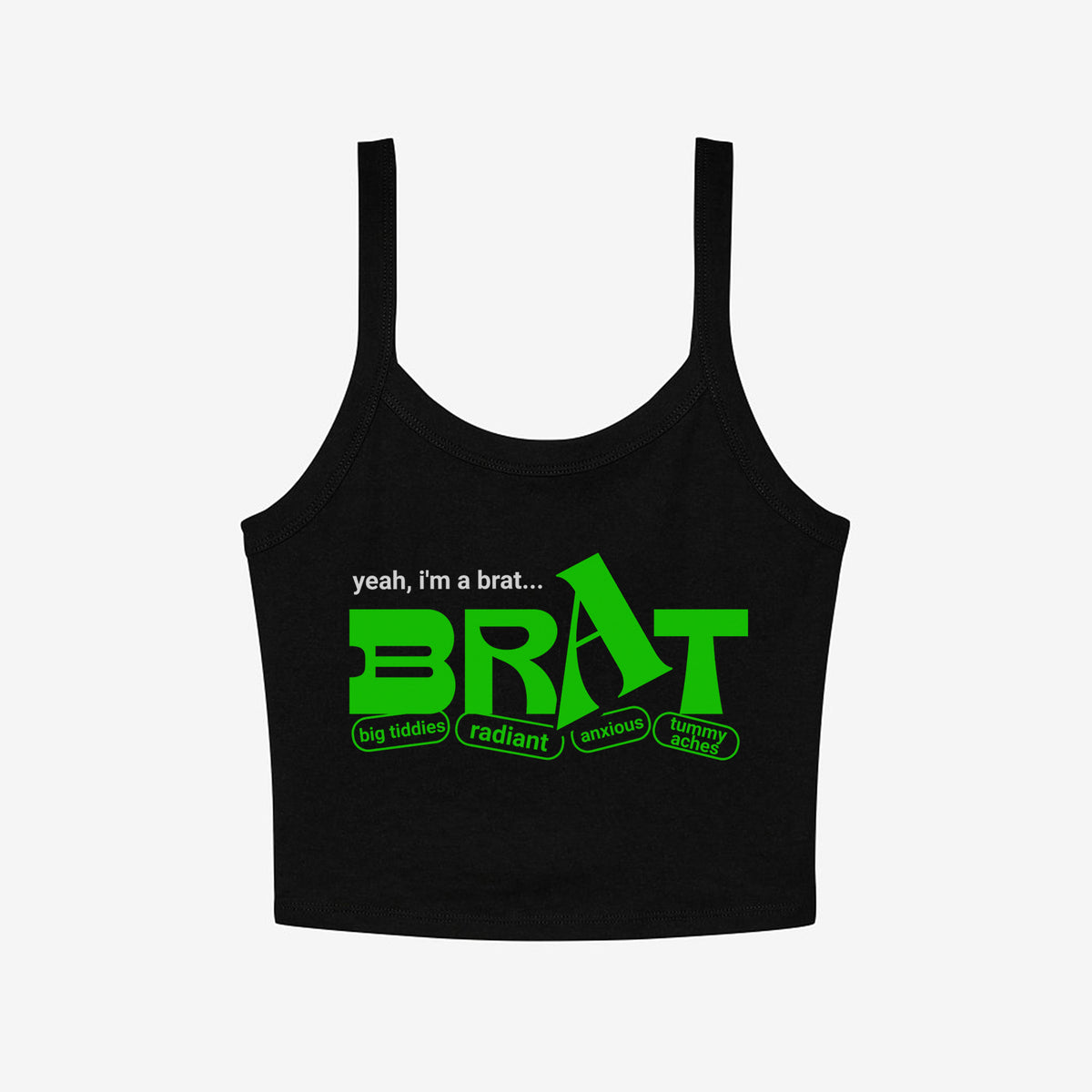 Radiant Brat Micro Rib Spaghetti Strap Tank